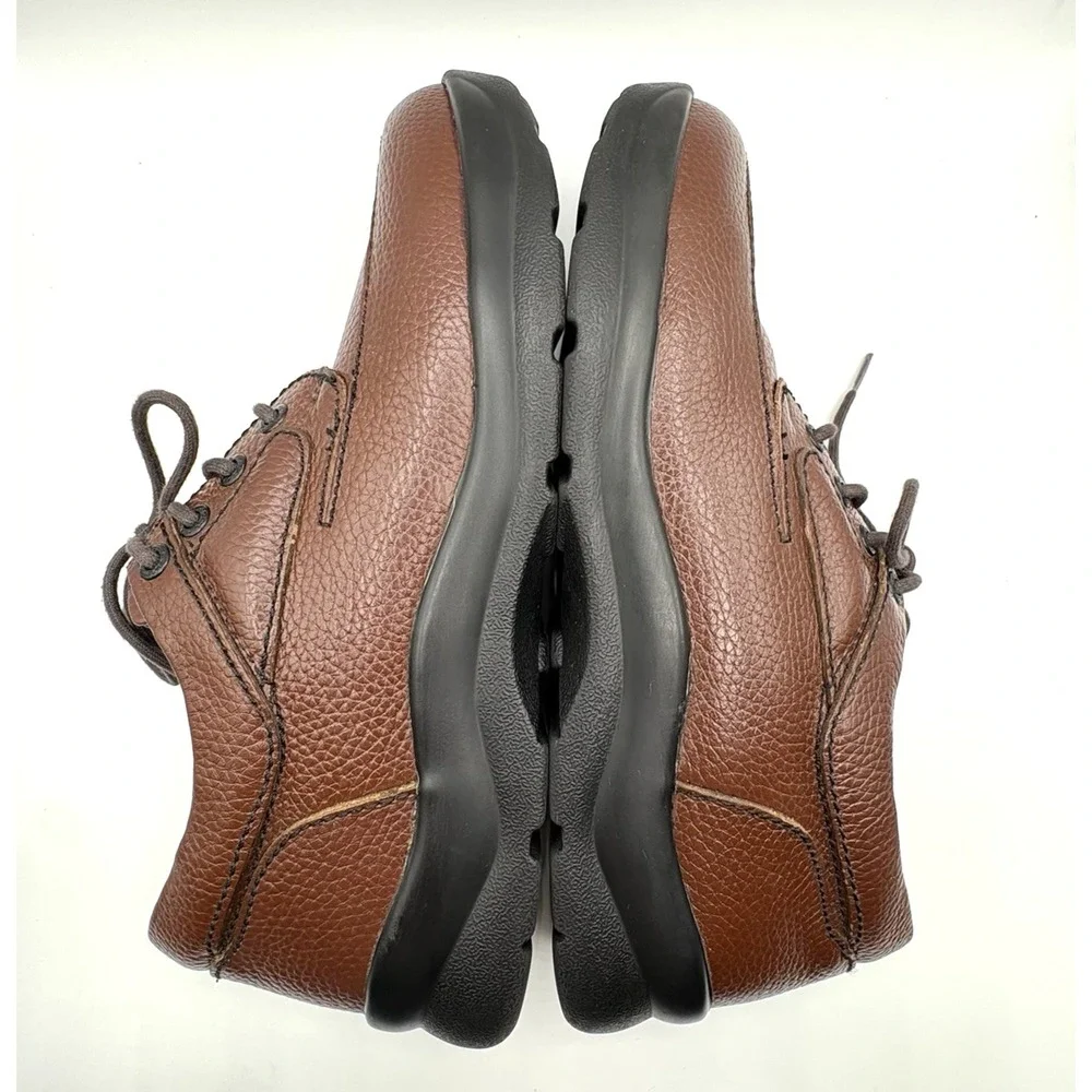 APEX Ariya Moc Toe Shoe Men's Size 12M Brown‎ Leather Ultra Comfort Lace Up